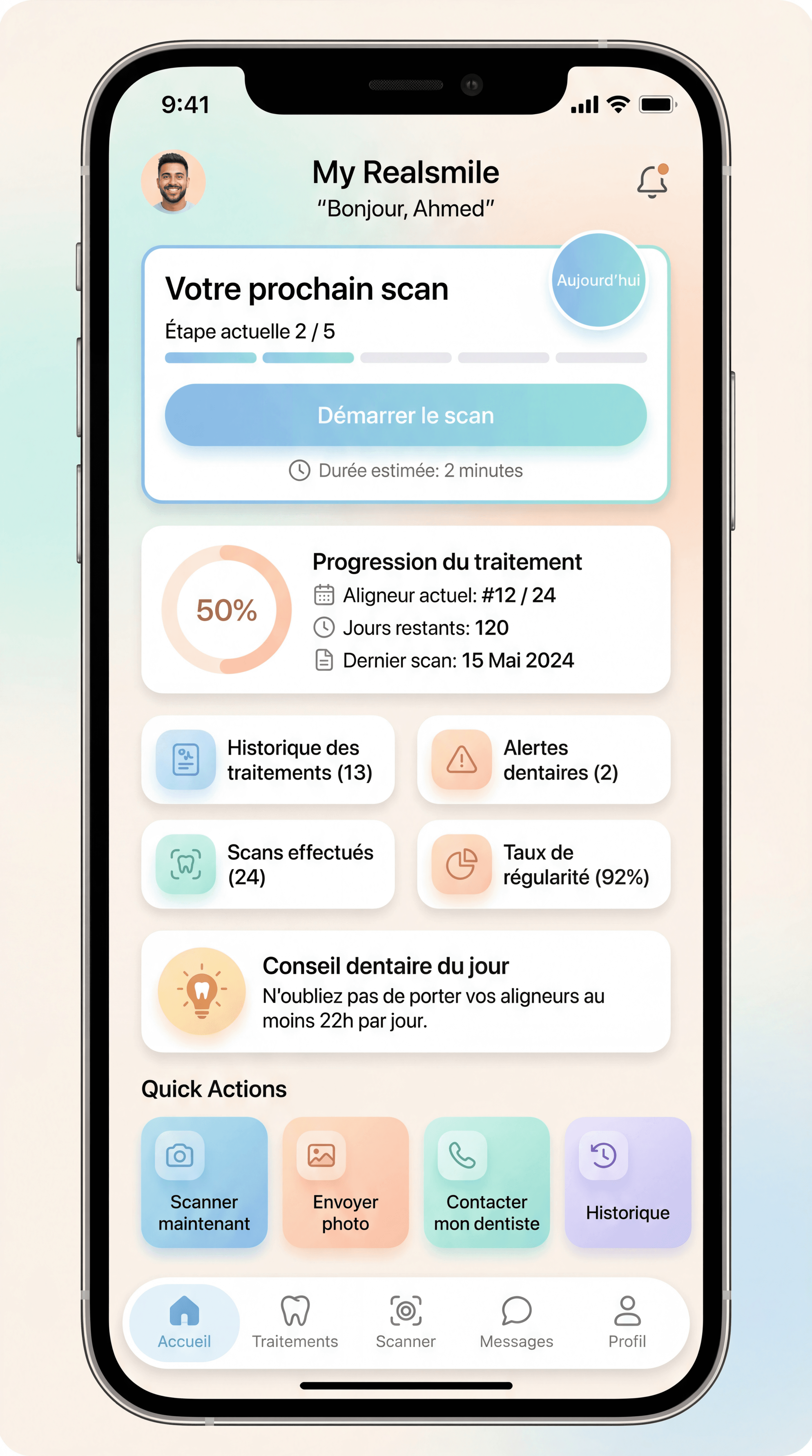 Patient App Interface Mockup